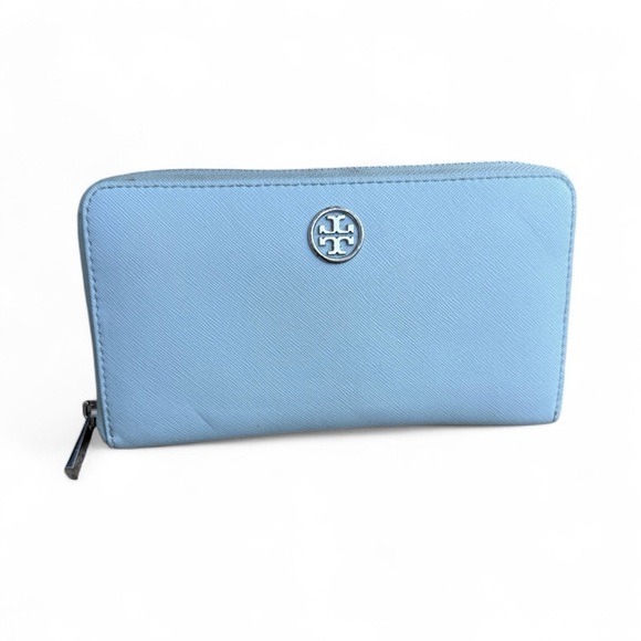 Tory Burch Sky Blue Zip Wallet - Picture 13 of 13